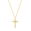 Women's Fashion Geometric Cross Necklace With Square Zircon Inlay Copper Electroplated Clavicle Chain Pendant Jewelry Gift