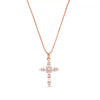 Women's Fashion Geometric Cross Necklace With Square Zircon Inlay Copper Electroplated Clavicle Chain Pendant Jewelry Gift