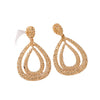 Women's Fashion Geometric Doublelayer Drop Earrings With Electroplated Metal Finish And Exaggerated Long Statement Design