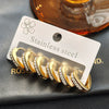 Women's Fashion Geometric Heart Titanium Steel Diamond Stud Earrings With Electroplating