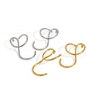 Women's Fashion Geometric Irregular Line Titanium Steel Earrings With Stainless Steel Posts And Real Gold Pvd Vacuum Plated Finish