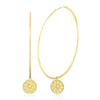 Women's Fashion Geometric Large Circle Hoop Earrings With Silver Needle And Copper Electroplated Retro Simple Style