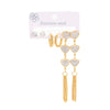 Women's Fashion Geometric Love Zircon Titanium Steel Electroplated Long Tassel Earrings