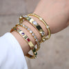 Women's Fashion Geometric Open Bracelet Copper Gold Plated Electroplated White Zircon Inlay Bangle With Creative Personality Style