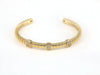 Women's Fashion Geometric Open Bracelet Copper Gold Plated Electroplated White Zircon Inlay Bangle With Creative Personality Style