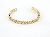 Women's Fashion Geometric Open Bracelet Copper Gold Plated Electroplated White Zircon Inlay Bangle With Creative Personality Style