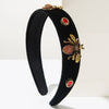 Women's Fashion Geometric Rhinestone Bee Fabric Headband Set With Diamonds