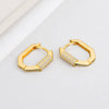 Women's Fashion Geometric 925 Silver Ring And Earrings With Electroplating Treatment