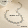 Women's Fashion Geometric Stainless Steel And 18K Gold Plated Bracelet With Colorful Zircon