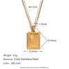 Women's Fashion Geometric Stainless Steel And Titanium Steel Necklace 18K Gold Plated And Carved
