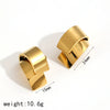 Women's Fashion Geometric Stainless Steel Earrings With Electroplating