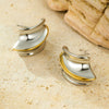 Women's Fashion Geometric Stainless Steel Earrings With Electroplating