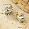 Women's Fashion Geometric Stainless Steel Earrings With Electroplating