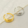 Women's Fashion Geometric Stainless Steel Electroplated Opening Adjustable Ring
