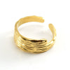 Women's Fashion Geometric Stainless Steel Electroplated Opening Adjustable Ring