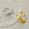 Women's Fashion Geometric Stainless Steel Electroplated Opening Adjustable Ring