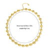 Women's Fashion Geometric Stainless Steel Gold Bead Ball Chain Necklace With Electroplating
