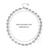 Women's Fashion Geometric Stainless Steel Gold Bead Ball Chain Necklace With Electroplating