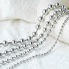 Women's Fashion Geometric Stainless Steel Gold Bead Ball Chain Necklace With Electroplating