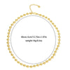Women's Fashion Geometric Stainless Steel Gold Bead Ball Chain Necklace With Electroplating