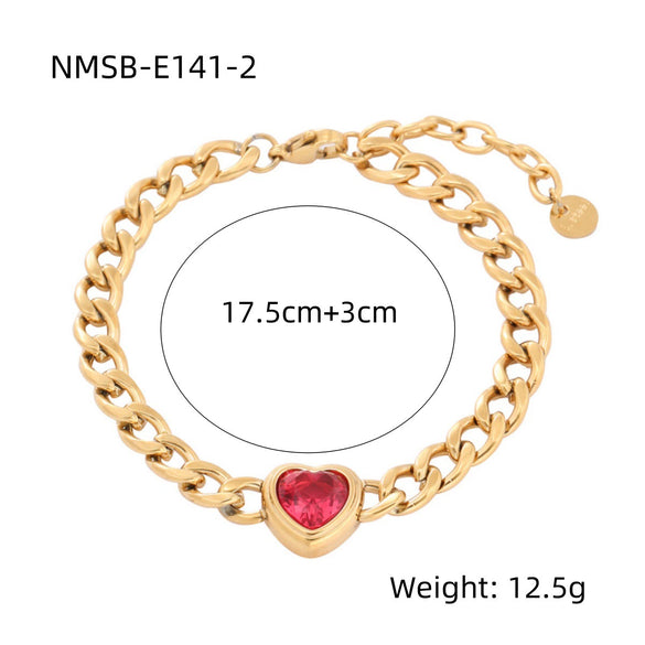 Women's Fashion Geometric Stainless Steel 18K Gold Electroplated Bracelet