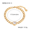 Women's Fashion Geometric Stainless Steel 18K Gold Electroplated Bracelet