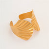 Women's Fashion Geometric Stainless Steel Starfish Shell Exaggerated Arm Ring Bracelet With Electroplating