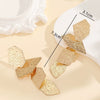 Women's Fashion Geometric Statement Stud Earrings With Irregular Long Metal Design And Electroplated Finish Wholesale