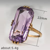 Women's Fashion Geometric Zircon Copper Ring Jewelry