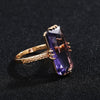 Women's Fashion Geometric Zircon Copper Ring Jewelry