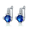 Women's Fashion Geometric Zircon Earrings In Environmental Protection Copper Simple Elegant Jewelry