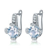 Women's Fashion Geometric Zircon Earrings In Environmental Protection Copper Simple Elegant Jewelry