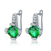 Women's Fashion Geometric Zircon Earrings In Environmental Protection Copper Simple Elegant Jewelry