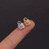 Women's Fashion Geometric Zircon Inlaid Metal Ear Jewelry