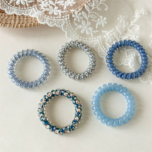 Women's Fashion Hair Rope Headwear High Elastic Plastic Resin Handmade