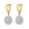 Women's Fashion Heart Zircon Earrings Gold Plated Copper Exaggerated Statement Jewelry