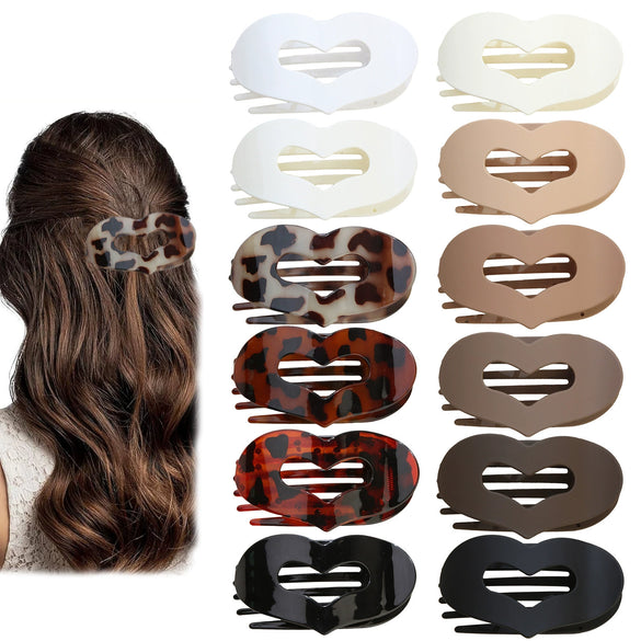 Women's Fashion Heartshaped Duckbill Clip Hair Accessory Ps Material Baking Paint Design