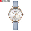 Women's Fashion Heartshaped Rhinestone Metal Case Imitation Leather Strap Waterproof Quartz Belt Watch