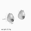 Women's Fashion Highend Geometric Round Stainless Steel Earrings With Electroplated Photosensitive Surface