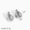 Women's Fashion Highend Geometric Round Stainless Steel Earrings With Electroplated Photosensitive Surface