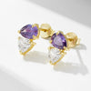 Women's Fashion Highend Light Luxury S925 Sterling Silver Pearshaped Water Drop Zircon Earrings With Diamond Design And Geometric Style
