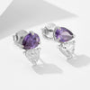Women's Fashion Highend Light Luxury S925 Sterling Silver Pearshaped Water Drop Zircon Earrings With Diamond Design And Geometric Style