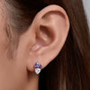 Women's Fashion Highend Light Luxury S925 Sterling Silver Pearshaped Water Drop Zircon Earrings With Diamond Design And Geometric Style