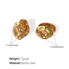 Women's Fashion Irregular Hammered 316L Stainless Steel Earrings With Electroplating