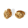 Women's Fashion Irregular Hammered 316L Stainless Steel Earrings With Electroplating