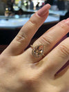 Women's Fashion Jewelry Alloy Geometric Diamond Ring With Electroplating