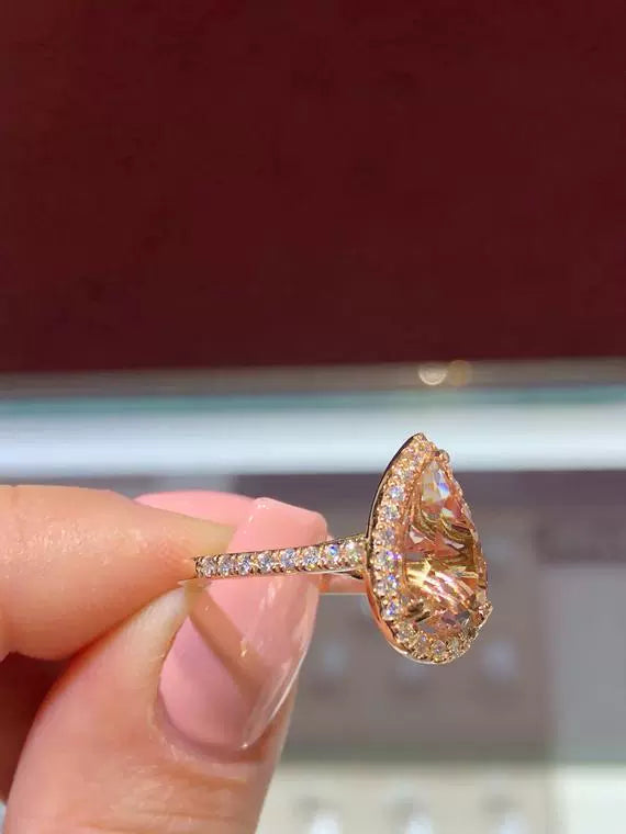 Women's Fashion Jewelry Alloy Geometric Diamond Ring With Electroplating