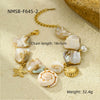 Women's Fashion Jewelry Stainless Steel Geometric Style Shell Clavicle Chain Starfish Coral Set With Electroplating Necklace Earrings Bracelet
