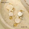 Women's Fashion Jewelry Stainless Steel Geometric Style Shell Clavicle Chain Starfish Coral Set With Electroplating Necklace Earrings Bracelet