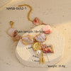 Women's Fashion Jewelry Stainless Steel Geometric Style Shell Clavicle Chain Starfish Coral Set With Electroplating Necklace Earrings Bracelet